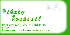 mihaly pospisil business card